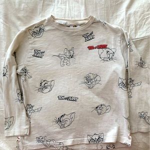 Zara Kids Tom and Jerry long sleeve tee, size 7.